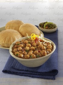 Chole Masala Garbanzo beans curry & fried puffed bread image preview