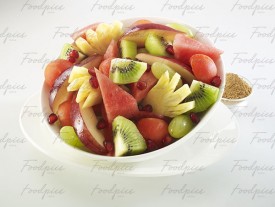 Fruit Chaat Fresh cut fruits in white bowl image preview