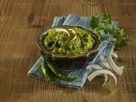 Green chili chutney Green chili chutney with coconut image preview