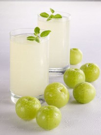 Amla Juice Gooseberry Juice With Mint Leaves image preview