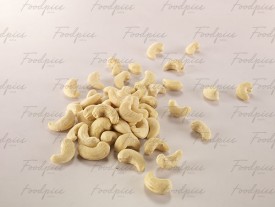 Cashew Shelled cashews on a white background image preview