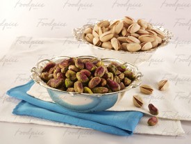 Pista Pistachios in silver bowls image preview