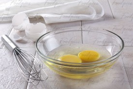 Raw Eggs Eggs cracked  with a whisk image preview