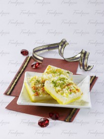 Sandesh Sweet cottage cakes garnished with dry fruits preview