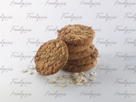 Oat Cookies Oat cookies with oats on white background preview