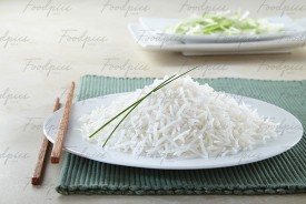 White Rice White rice with chives image preview