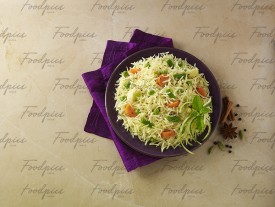 Vegetable Pulao Vegetable pulao in top angle image preview