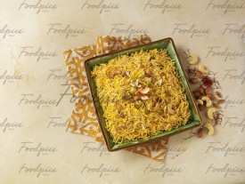 Zarda Pulao Yellow sweet rice in top angle image preview