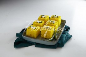Dhokla Plate of steamed lentil cakes image preview