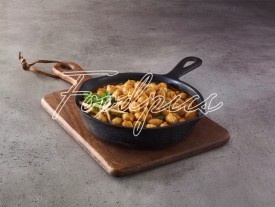 Chana Masala Chickpeas curry in metal pan image preview
