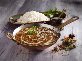 Dal Makhani Creamy spicy lentil curry with flat rice image preview