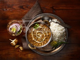 Dal Makhani Spicy lentil curry with rice image preview