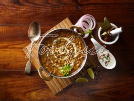 Dal Makhani Lentil curry with cream swirl image preview