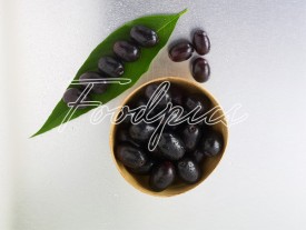 Jamun Top angle shot of black plums image preview