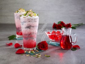 Rose Falooda Icecream dessert with milk, rose syrup & vermicelli image preview