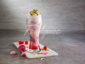 Rose Ice Cream Falooda Ice cream dessert made with vermicelli, jelly, rose syrup & dry fruits image preview