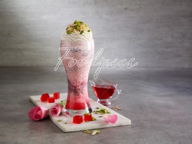 Rose Ice Cream Falooda Ice cream dessert made with vermicelli, jelly, rose syrup preview