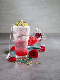 Shahi Rose Falooda Milk based dessert made with vermicelli, jelly, rose syrup & fresh cream image preview